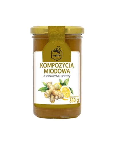 Kompozycja miodowa o smaku cytryny i imbiru 350 g
