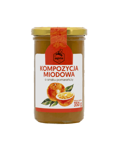 Kompozycja miodowa o smaku pomarańczy 350 g