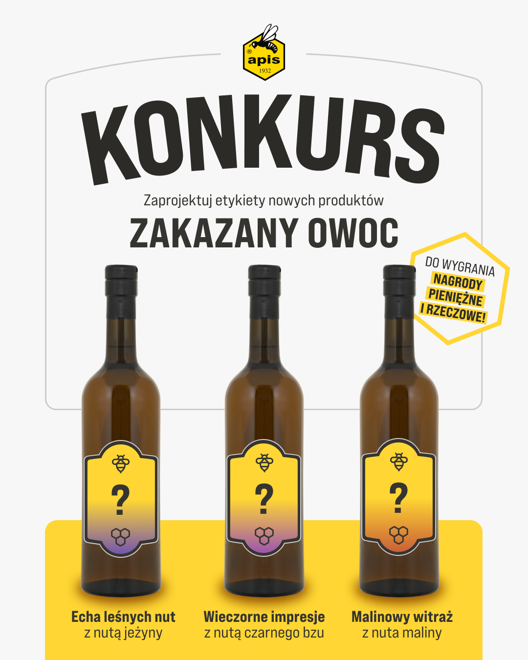 Konkurs graficzny „Zakazany owoc” – zaprojektuj etykiety dla nowych miodów pitnych Apis